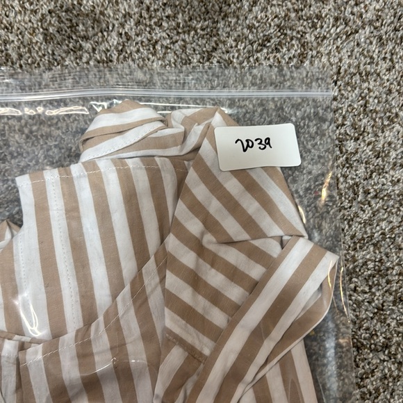 OLIVIA GREY Women's Marigold Stripe Shirt Size L - Picture 9 of 9